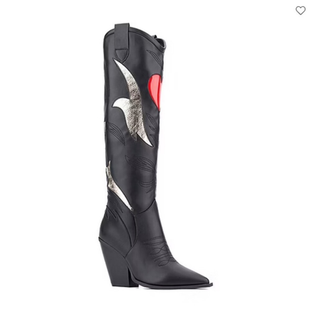 Black and Red Western Boots